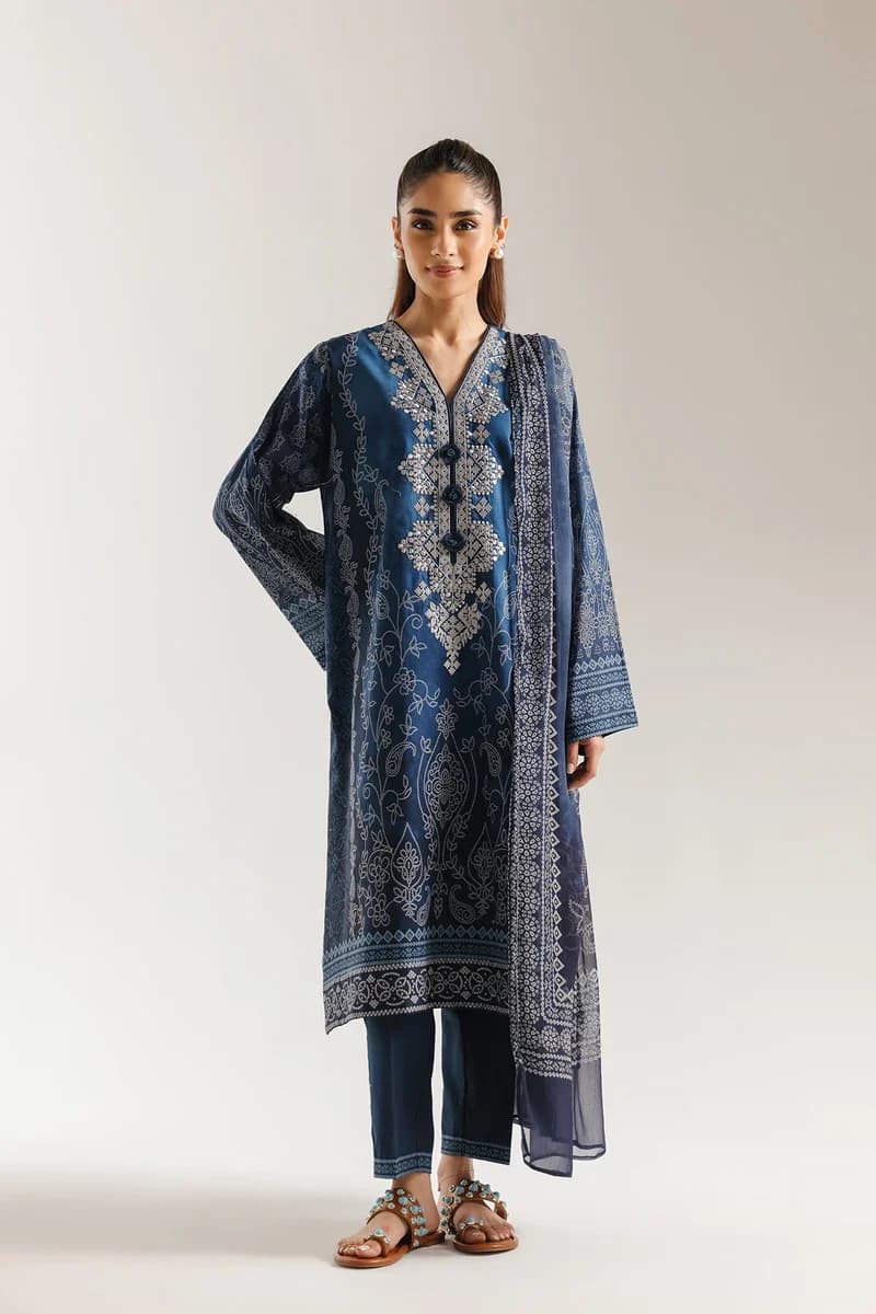 ETHNC Indigo Blue E0828 3PCs