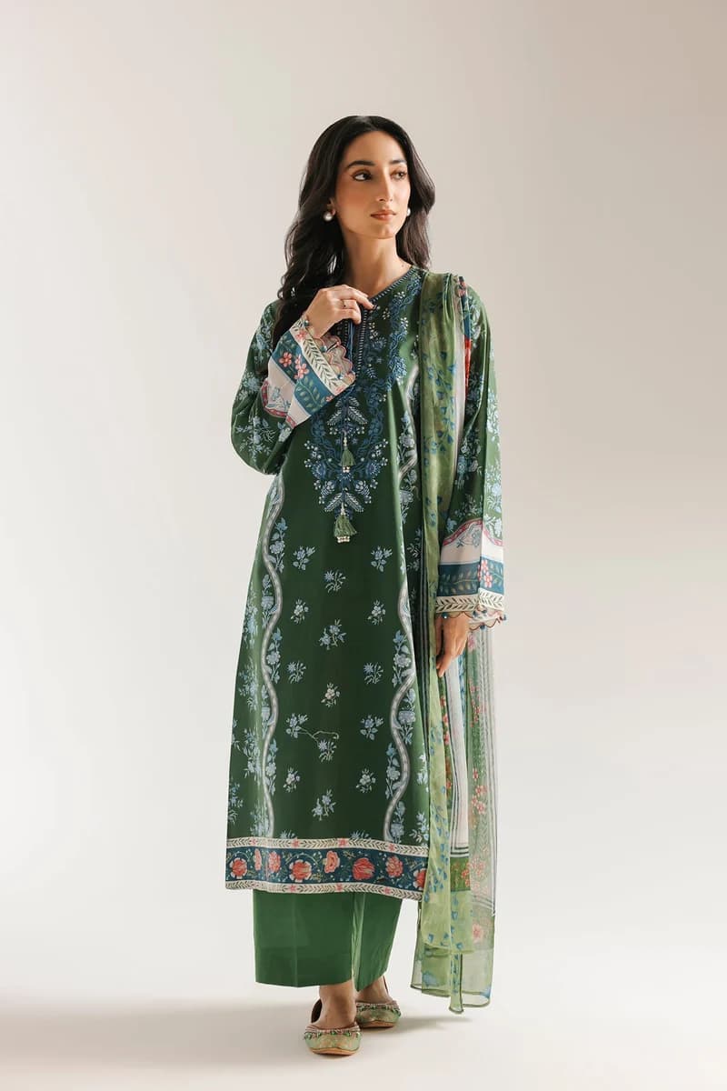 ETHNC Green E0841 3PCs
