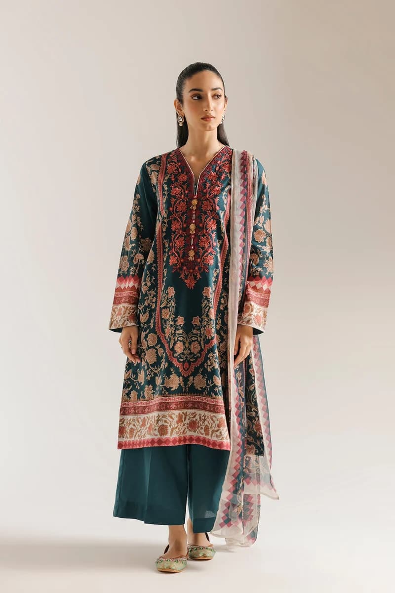 ETHNC Teal E0847 3PCs