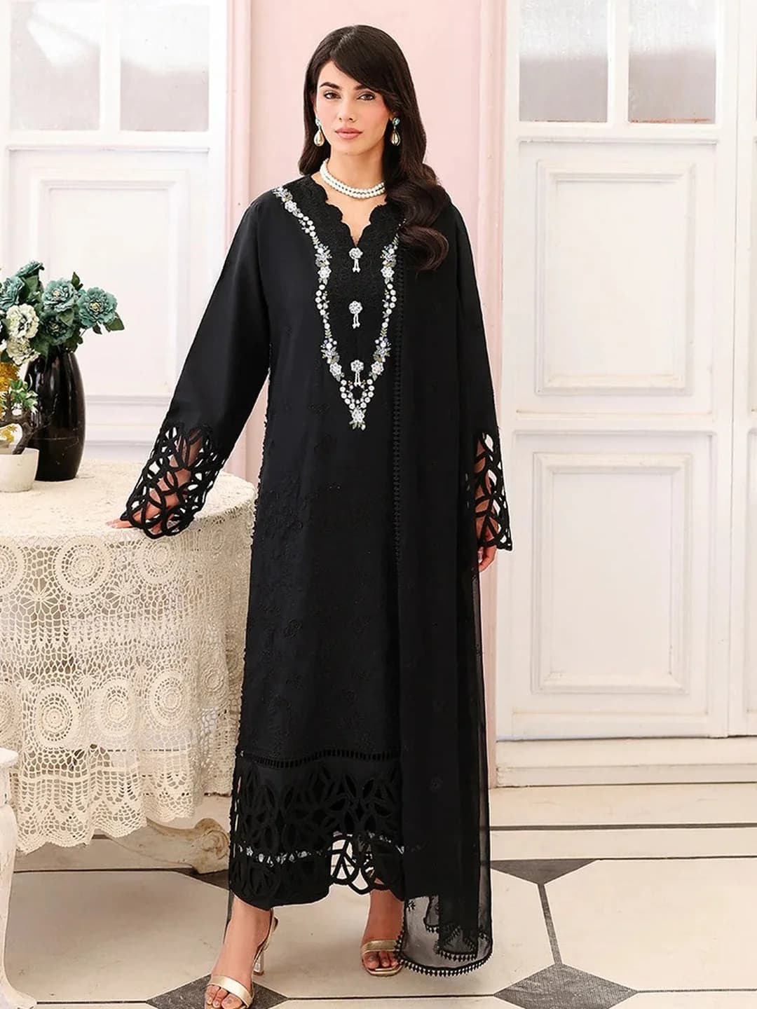 Roheenaz CK Edit Veil Of Sum. Black Lace 3 PC