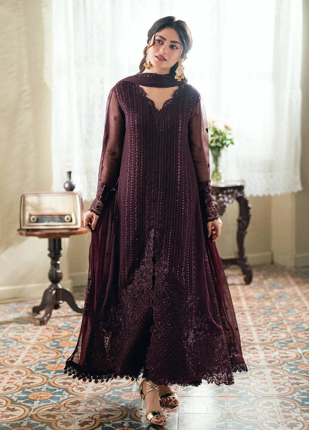 Azure Eid Ensembles Nectar Rouge 3 PC